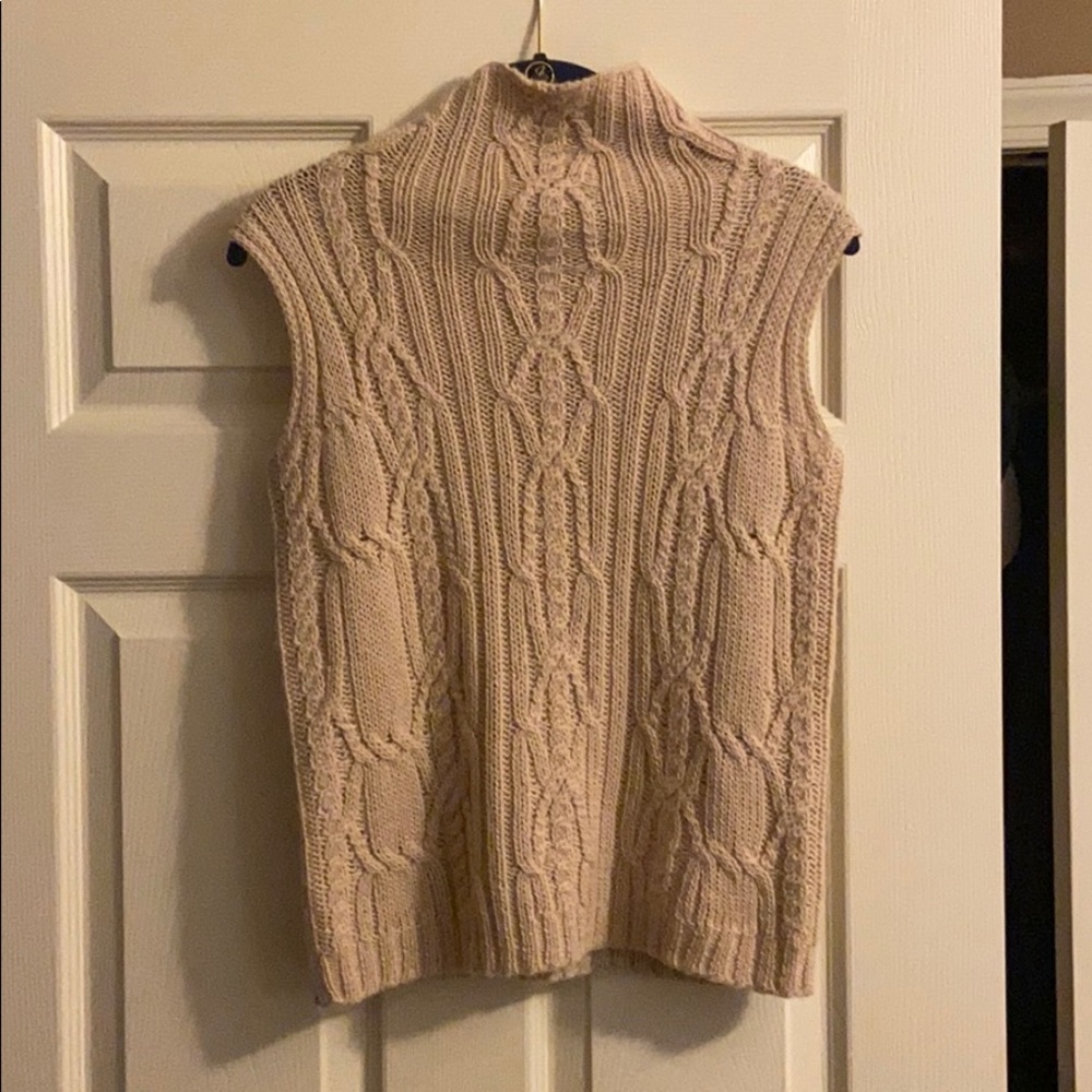 Anne Klein Wool Sleveless Necktop
